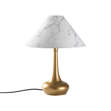 Lampe à Poser - E27 - 50 x 50 x 63 cm - Doré et Blanc