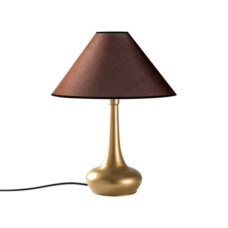 Lampe à Poser - E27 - 50 x 50 x 63 cm - Doré et Marron
