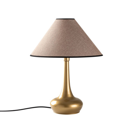 Lampe à Poser - E27 - 50 x 50 x 63 cm - Doré et Marron Clair