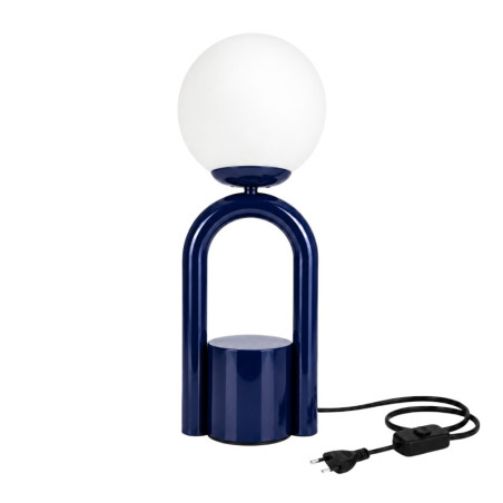 Lampe à Poser - E27 - 15 x 15 x 41 cm - Bleu Marine