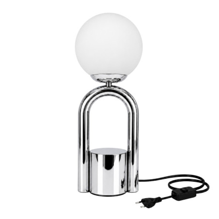 Lampe à Poser - E27 - 15 x 15 x 41 cm - Chromé