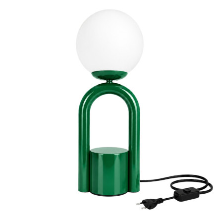 Lampe à Poser - E27 - 15 x 15 x 41 cm - Vert Foncé
