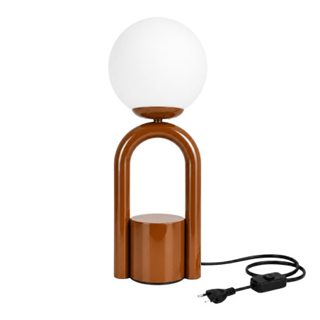 Lampe à Poser - E27 - 15 x 15 x 41 cm - Marron