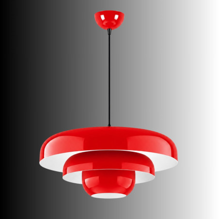 Suspension - E27 - 43 x 43 x 103 cm - Rouge