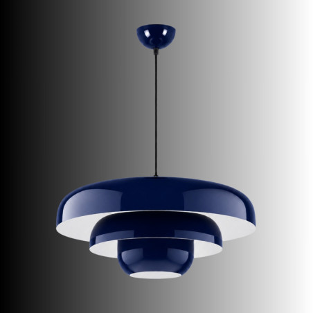 Suspension - E27 - 43 x 43 x 103 cm - Bleu Marine