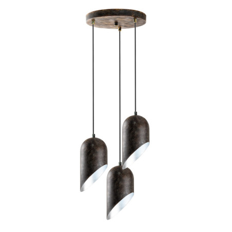 Suspension 3 Lumières - E27 - H 75 à 121 cm - Effet Vieilli