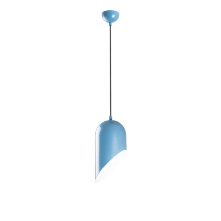 Suspension - E27 - Ø 14 cm - H 32 à 121 cm - Bleu Clair