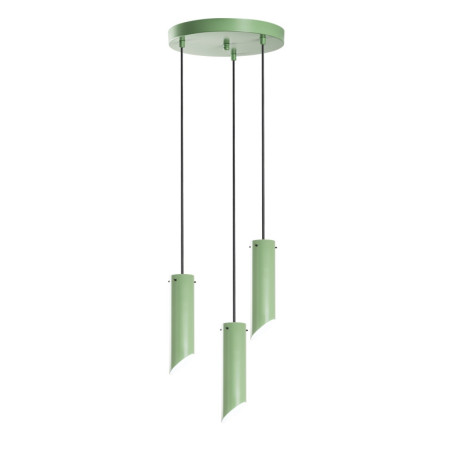 Suspension 3 Lumières - E27 - Ø 8 cm - H 75 à 114 cm - Menthe