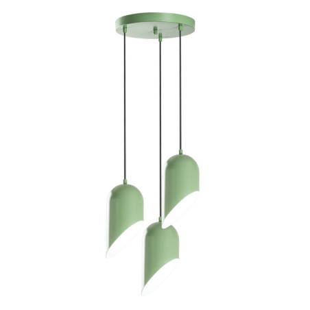 Suspension 3 Lumières - E27 - Ø 14 cm - H 75 à 121 cm - Menthe
