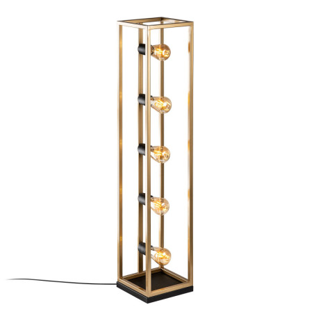 Lampadaire 5 Lumières - E27 - 21 x 21 x 102 cm - Doré