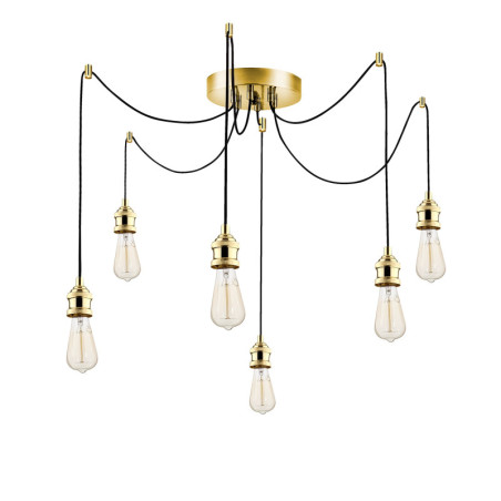 Suspension 6 Lumières - E27 - Ø 126 cm - H 102 cm - Doré