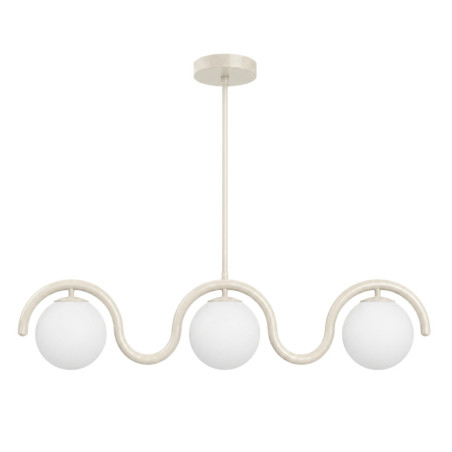 Suspension 3 Lumières - E27 - 80 x 17 x 70 cm - Beige