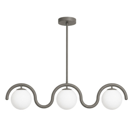 Suspension 3 Lumières - E27 - 80 x 17 x 70 cm - Gris