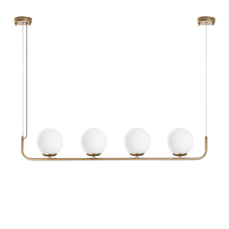 Suspension 4 Lumières - E14 - Ø 15 cm - H 20 à 110 cm - Doré