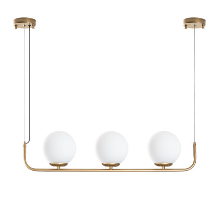 Suspension 3 Lumières - E14 - Ø 15 cm - H 20 à 110 cm - Doré