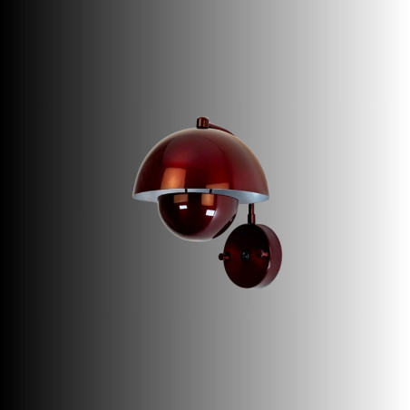 Applique Murale - E14 - 23 x 25 x 20 cm - Bordeaux