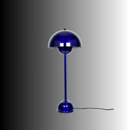 Lampe à Poser - E14 - 26 x 26 x 60 cm - Bleu Marine