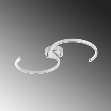 Suspension LED - 16 W - 3000 K - 25 x 51 x 5 cm - Chromé