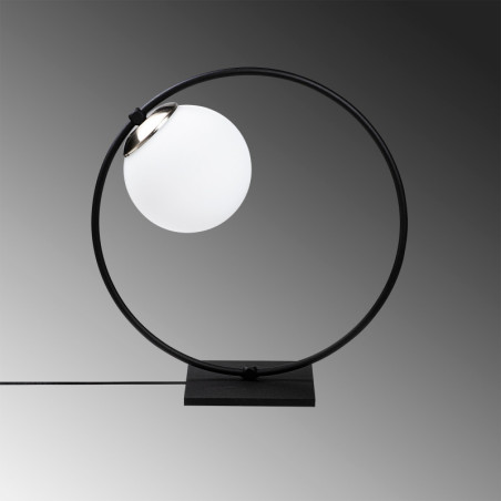 Lampe à Poser - E27 - 30 x 15 cm - H 32 cm - Noir et Blanc