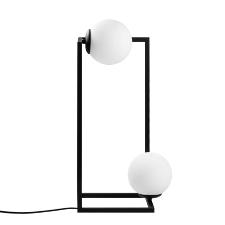 Lampe à Poser 2 Lumières - E14 - 25 x 25 x 55 cm - Noir