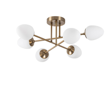 Suspension 6 Lumières - E14 - 81 x 81 cm - H 32 cm - Aspect Rétro