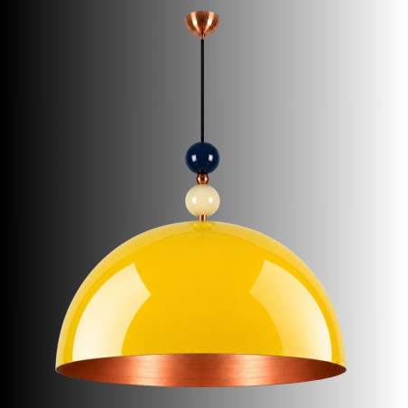 Suspension - E27 - 60 x 60 x 116 cm - Jaune
