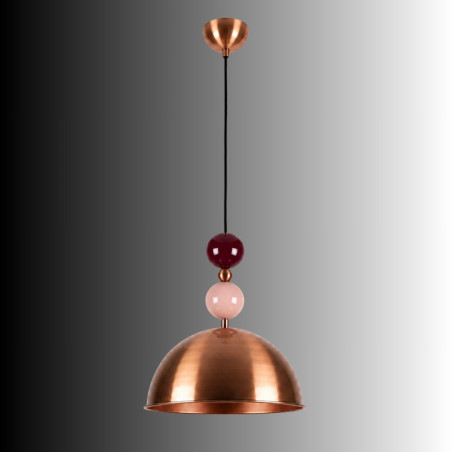 Suspension - E27 - 31 x 31 x 102 cm - Cuivré