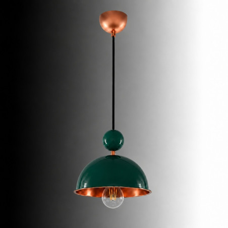 Suspension - E27 - 21 x 21 x 105 cm - Vert Foncé