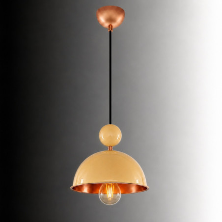 Suspension - E27 - 21 x 21 x 105 cm - Jaune