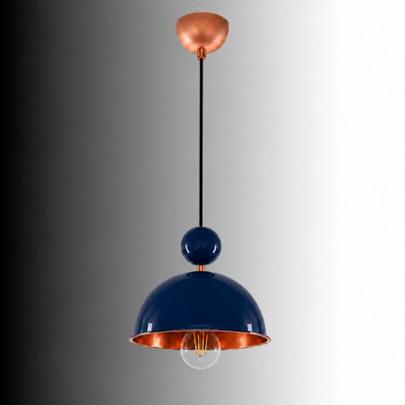Suspension - E27 - 21 x 21 x 105 cm - Bleu Marine