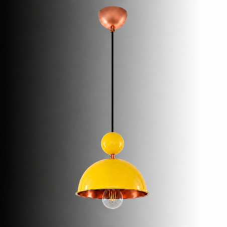 Suspension - E27 - 21 x 21 x 105 cm - Jaune