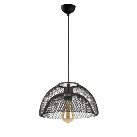 Suspension - E27 - Ø 28 cm - H 22 à 102 cm - Noir