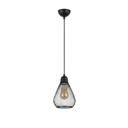 Suspension - E27 - Ø 15 cm - H 30 à 109 cm - Noir