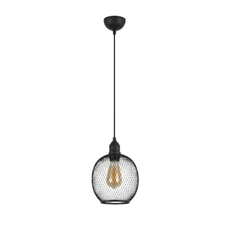Suspension - E27 - Ø 19 cm - H 31 à 110 cm - Noir