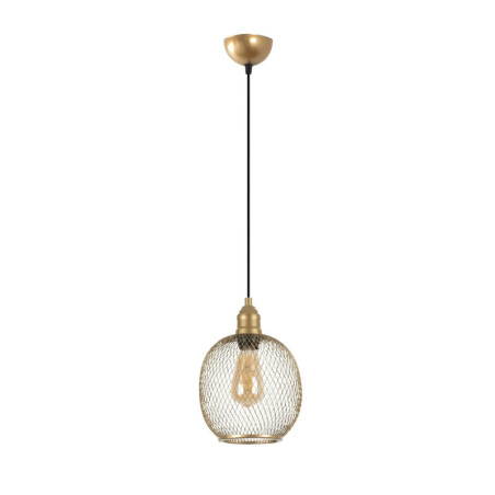Suspension - E27 - Ø 19 cm - H 31 à 110 cm - Doré