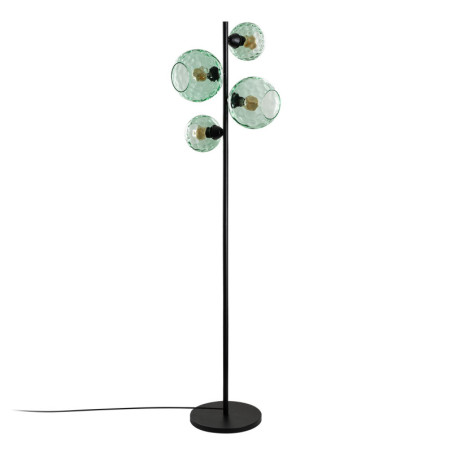 Lampadaire 4 Lumières - E27 - 35 x 35 x 165 cm - Vert Menthe et Noir