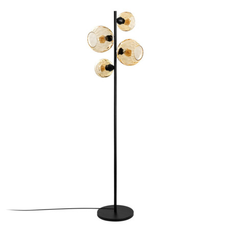Lampadaire 4 Lumières - E27 - 35 x 35 x 165 cm - Jaune et Noir