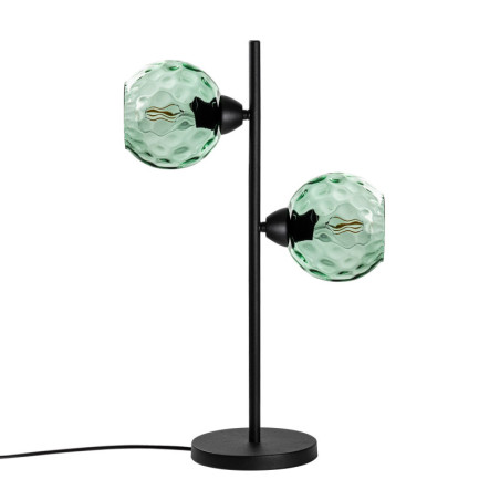 Lampe à Poser 2 Lumières - E27 - 36 x 18 x 58 cm - Vert Menthe et Noir
