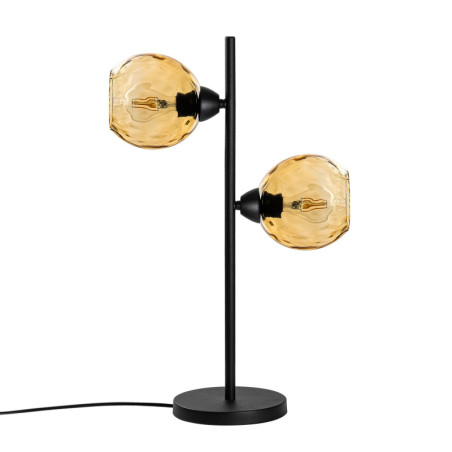 Lampe à Poser 2 Lumières - E27 - 36 x 18 x 58 cm - Jaune et Noir
