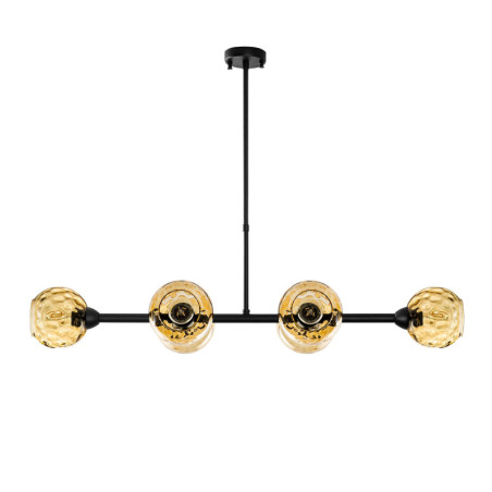 Suspension 6 Lumières - E27 - 103 x 40 x 74 cm - Jaune et Noir