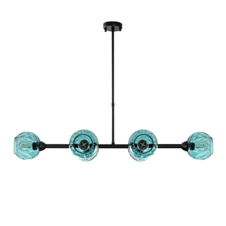 Suspension 6 Lumières - E27 - 103 x 40 x 74 cm - Bleu et Noir