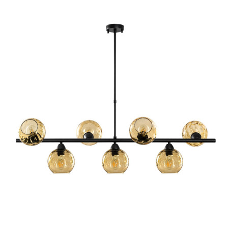 Suspension 7 Lumières - E27 - 110 x 40 x 84 cm - Jaune et Noir