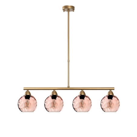 Suspension 4 Lumières - E27 - 80 x 15 x 80 cm - Rose et Doré