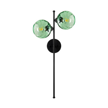 Applique Murale 2 Lumières - E27 - 35 x 25 x 72 cm - Vert Menthe et Noir