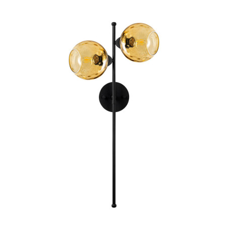 Applique Murale 2 Lumières - E27 - 35 x 25 x 72 cm - Jaune et Noir