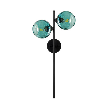 Applique Murale 2 Lumières - E27 - 35 x 25 x 72 cm - Bleu et Noir
