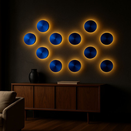 Applique Murale LED 5 W - 3000 K - 15 x 15 x 5 cm - Bleu