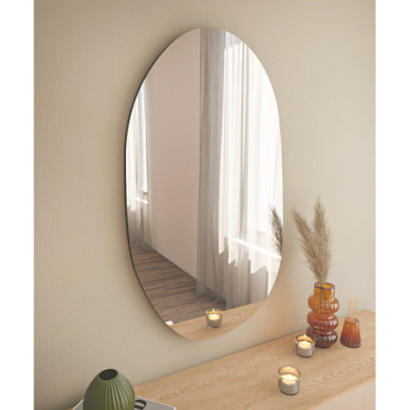 Miroir Mural pour Commode - 52 x 89 cm - Noir
