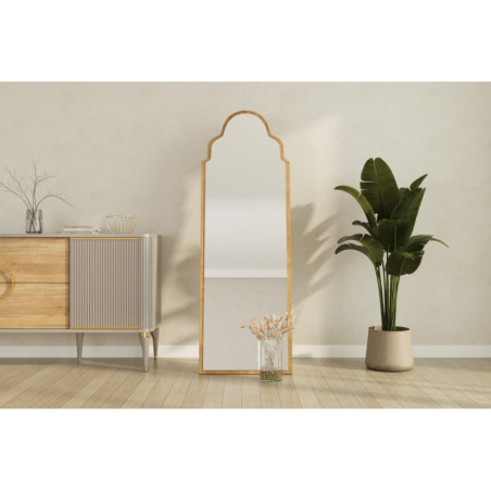 Miroir Plein Pied - 50 x 160 cm - Décor Chêne