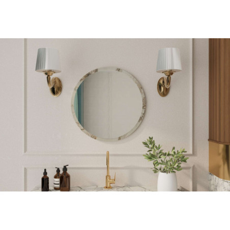 Miroir Mural - 60 x 60 cm - Décor Marbré